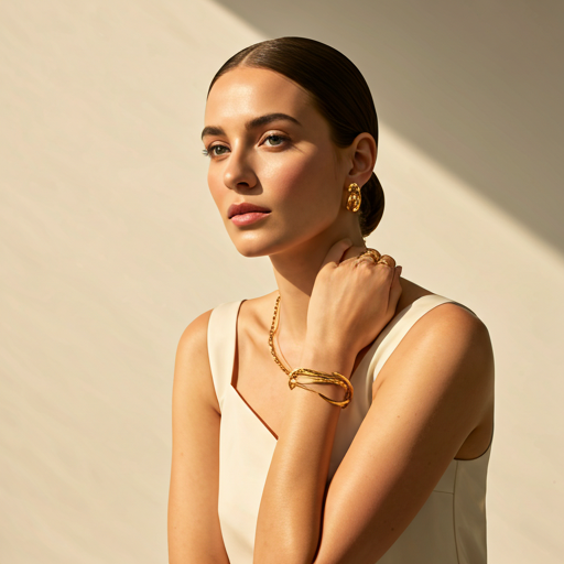 Modern muse wearing jewelry