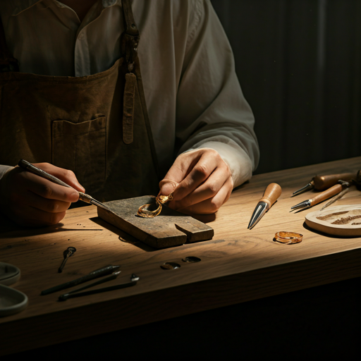 Jewelry craftsmanship at the atelier
